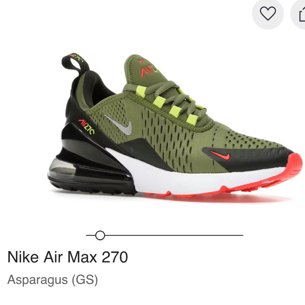 SOLD Nike Air Max 270 GS 'Asparagus'